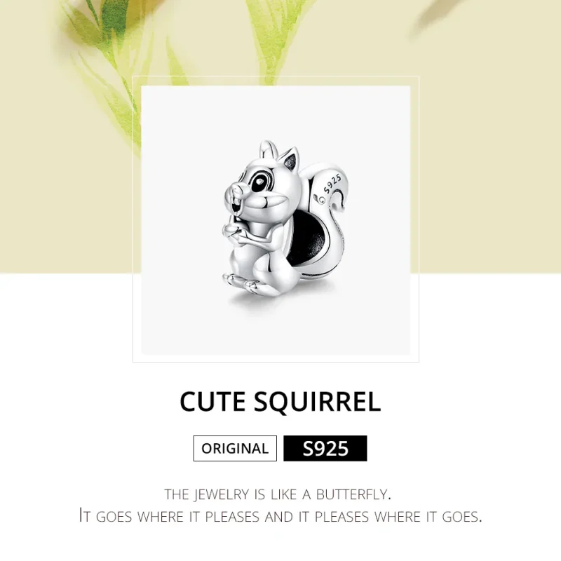 (immagine per) Charm tipo Pandora Scoiattolo carino - BSC338 - Visualizza 6