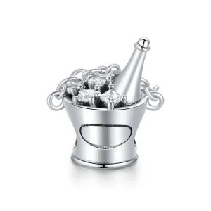 Charm tipo Pandora Secchio di Champagne - SCC1687 (immagine per) Charm tipo Pandora Secchio di Champagne - SCC1687