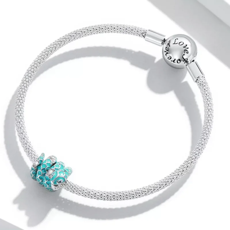 (immagine per) Charm tipo Pandora Serpente Blu - BSC576 - Visualizza 3