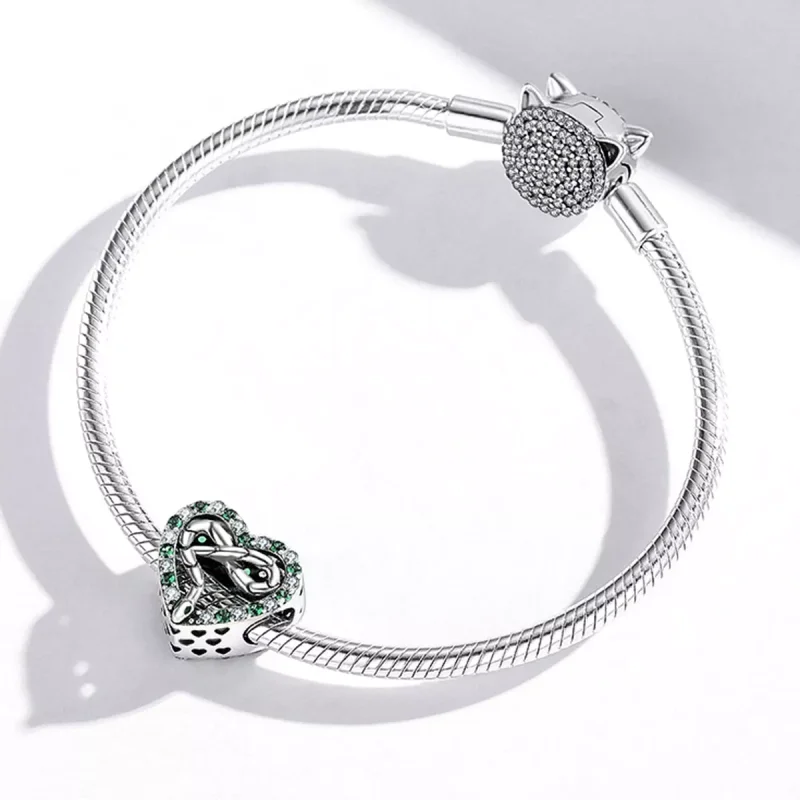 (immagine per) Charm tipo Pandora Serpente del cuore - BSC507 - Visualizza 4