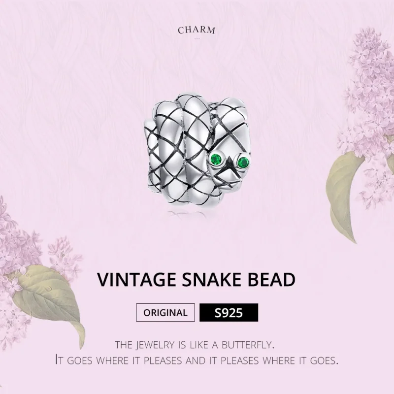 (immagine per) Charm tipo Pandora Serpente d'epoca - SCC1770 - Visualizza 6