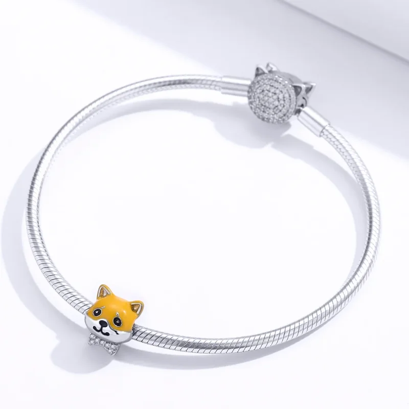 (immagine per) Charm tipo Pandora Shiba Inu - BSC188 - Visualizza 4