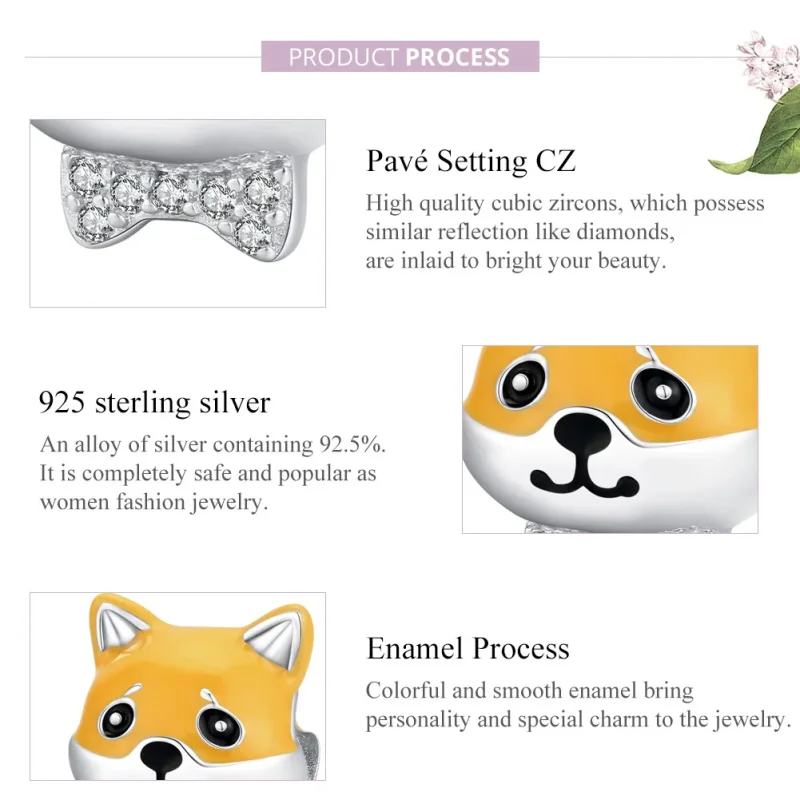(immagine per) Charm tipo Pandora Shiba Inu - BSC188 - Visualizza 8