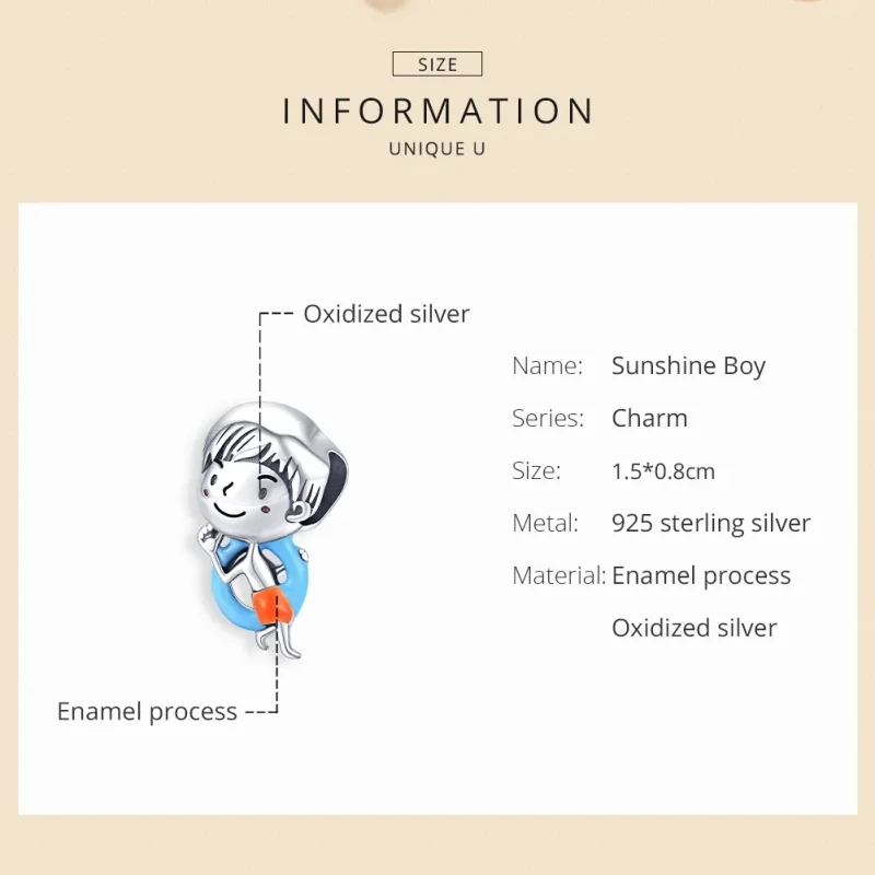 (immagine per) Charm tipo Pandora Shunshine bambino - SCC1526 - Visualizza 6