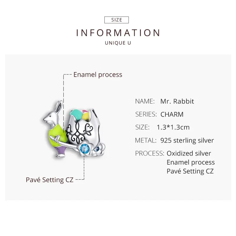 (immagine per) Charm tipo Pandora Signor Coniglio - SCC1755 - Visualizza 8