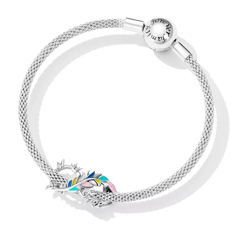 (immagine per) Charm tipo Pandora Simbolo di infinito piuma - SCC2322 - Visualizza 5