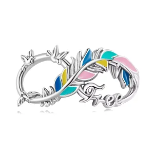 (immagine per) Charm tipo Pandora Simbolo di infinito piuma - SCC2322