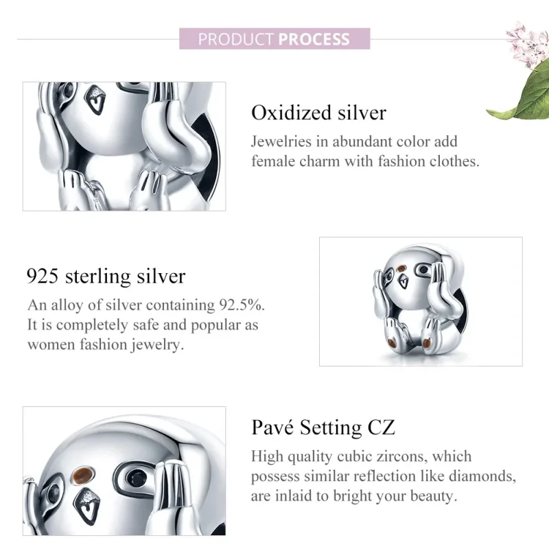 (immagine per) Charm tipo Pandora Simpatico bradipo - SCC1698 - Visualizza 8