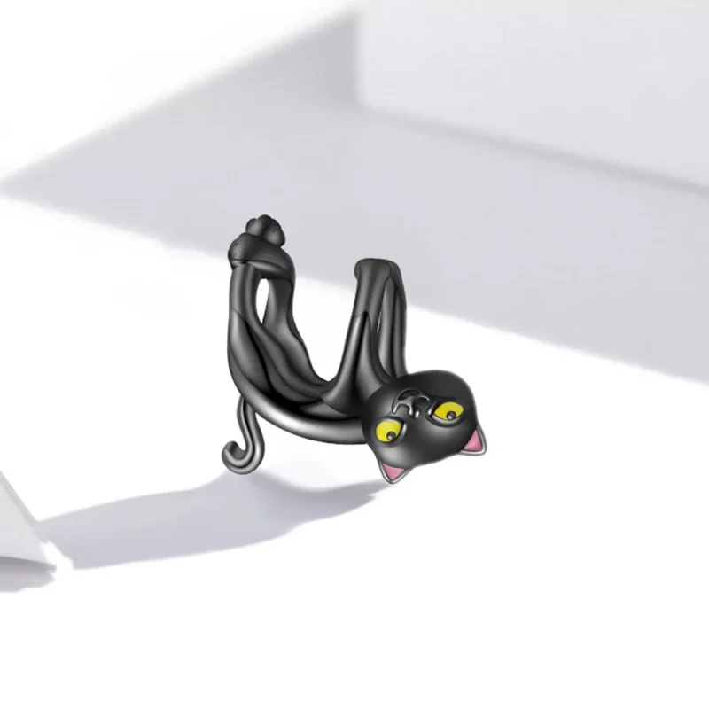 (immagine per) Charm tipo Pandora Simpatico gatto nero - BSC520 - Visualizza 2