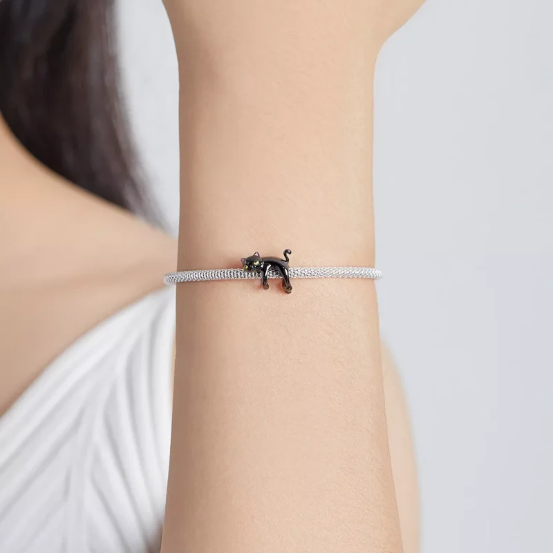 (immagine per) Charm tipo Pandora Simpatico gatto nero - BSC520 - Visualizza 5