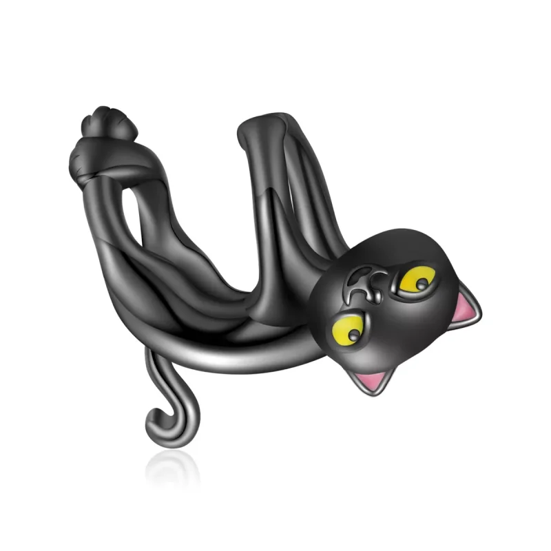 (immagine per) Charm tipo Pandora Simpatico gatto nero - BSC520