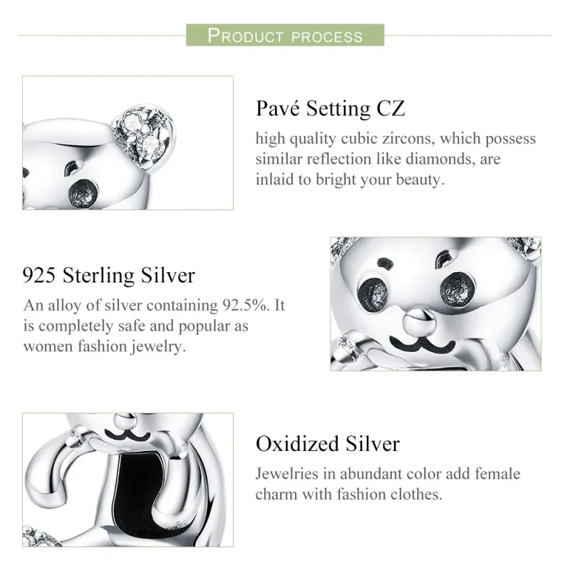 (immagine per) Charm tipo Pandora Simpatico orso - SCC984 - Visualizza 7