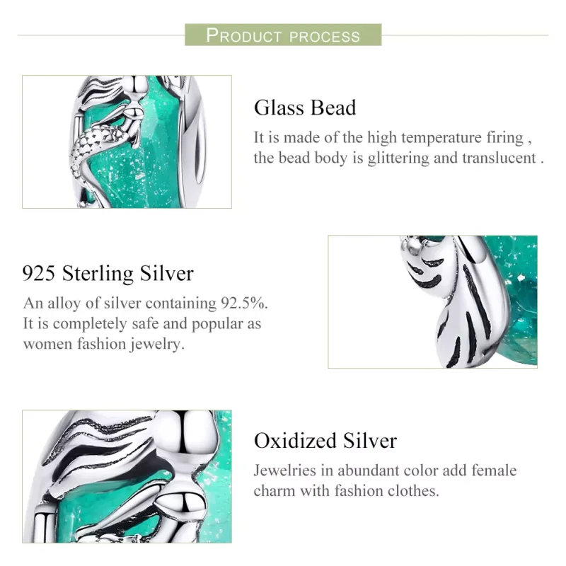 (immagine per) Charm tipo Pandora Sirena - SCC1154 - Visualizza 4
