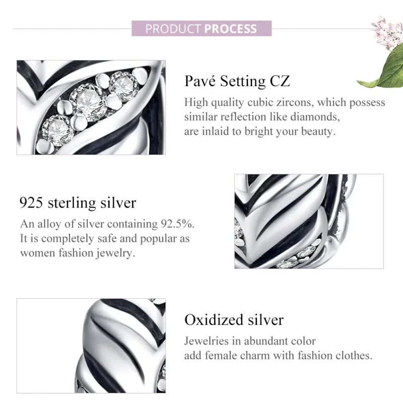 (immagine per) Charm tipo Pandora Spighe di grano splendenti - SCC1614 - Visualizza 8