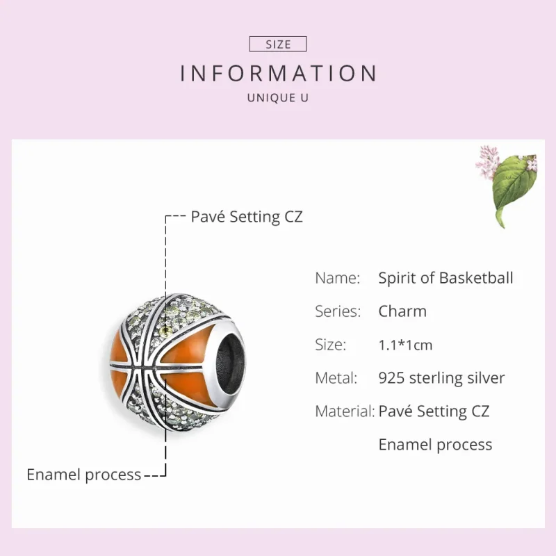 (immagine per) Charm tipo Pandora Spirito del basket - SCC1506 - Visualizza 7