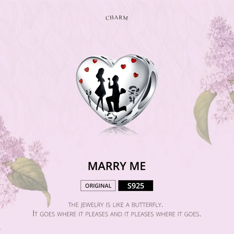 (immagine per) Charm tipo Pandora Sposami - SCC1403 - Visualizza 5