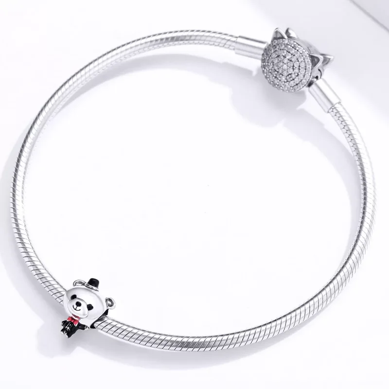 (immagine per) Charm tipo Pandora Sposo Orso - SCC1473 - Visualizza 3