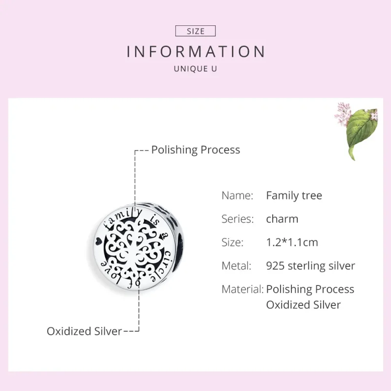(immagine per) Charm tipo Pandora Spumante albero genealogico - SCC1324 - Visualizza 7