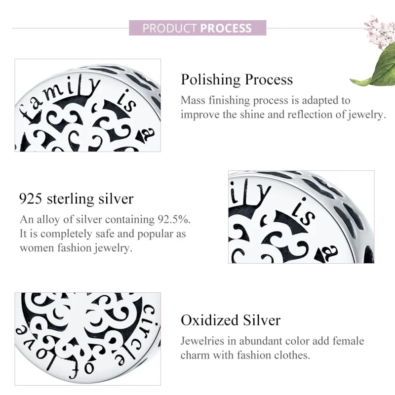 (immagine per) Charm tipo Pandora Spumante albero genealogico - SCC1324 - Visualizza 8