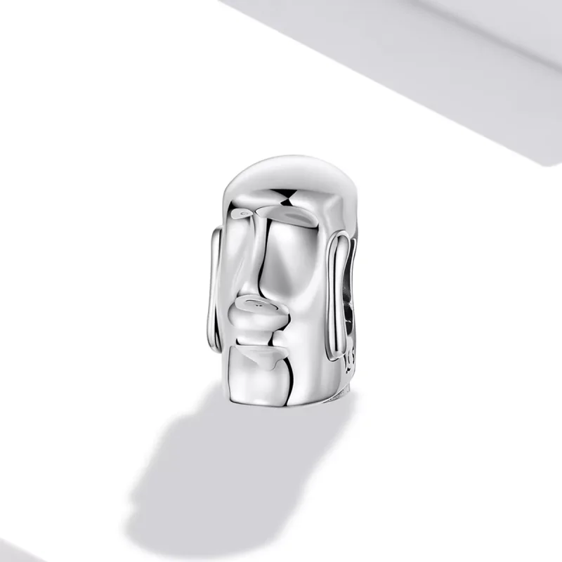(immagine per) Charm tipo Pandora Statue di pietra dell'Isola di Pasqua, Cile - SCC2111 - Visualizza 2