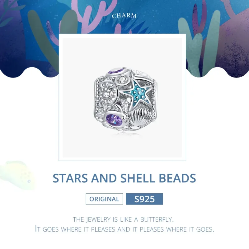 (immagine per) Charm tipo Pandora Stelle E Conchiglia - SCC1805 - Visualizza 6