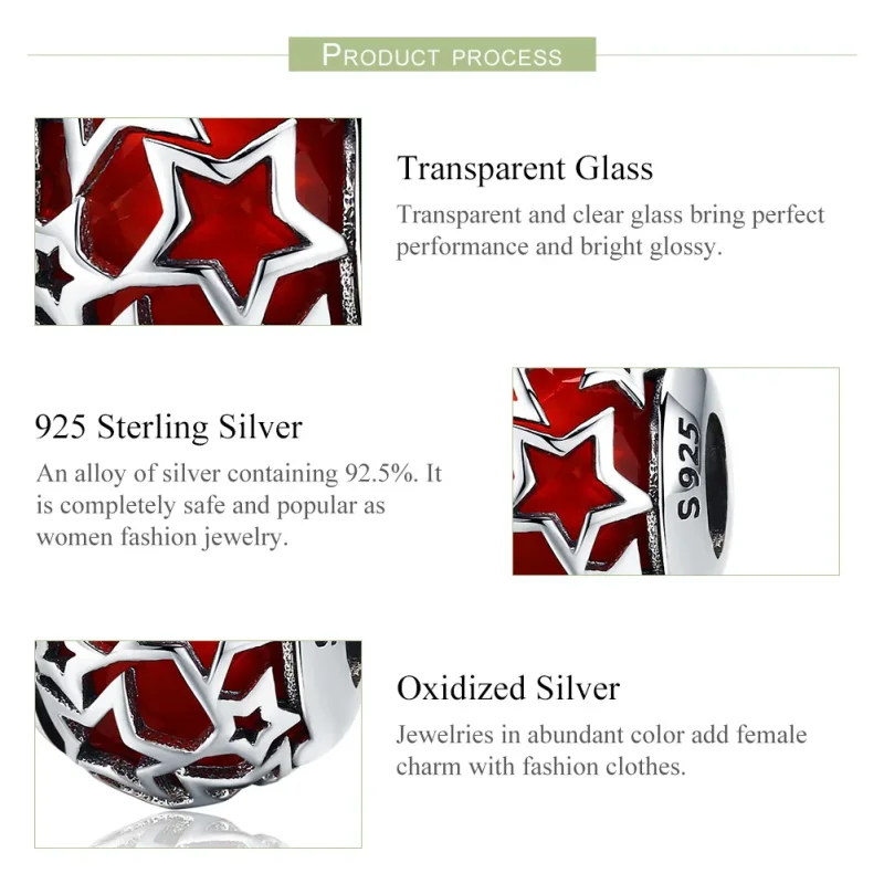 (immagine per) Charm tipo Pandora Stelle romantiche - SCC509 - Visualizza 6