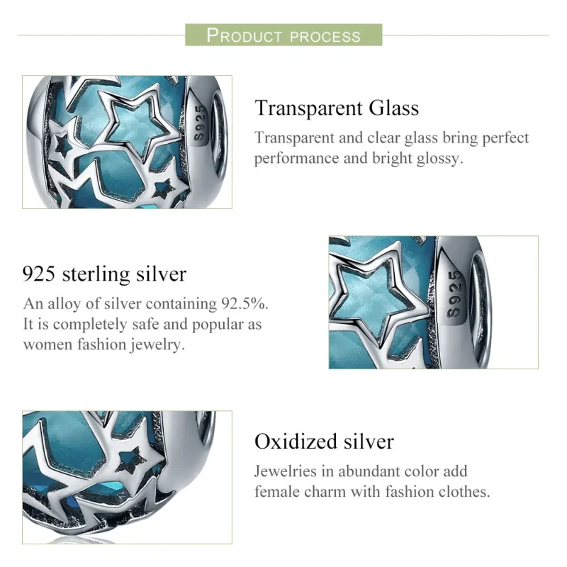 (immagine per) Charm tipo Pandora Stelle - SCC411 - Visualizza 6