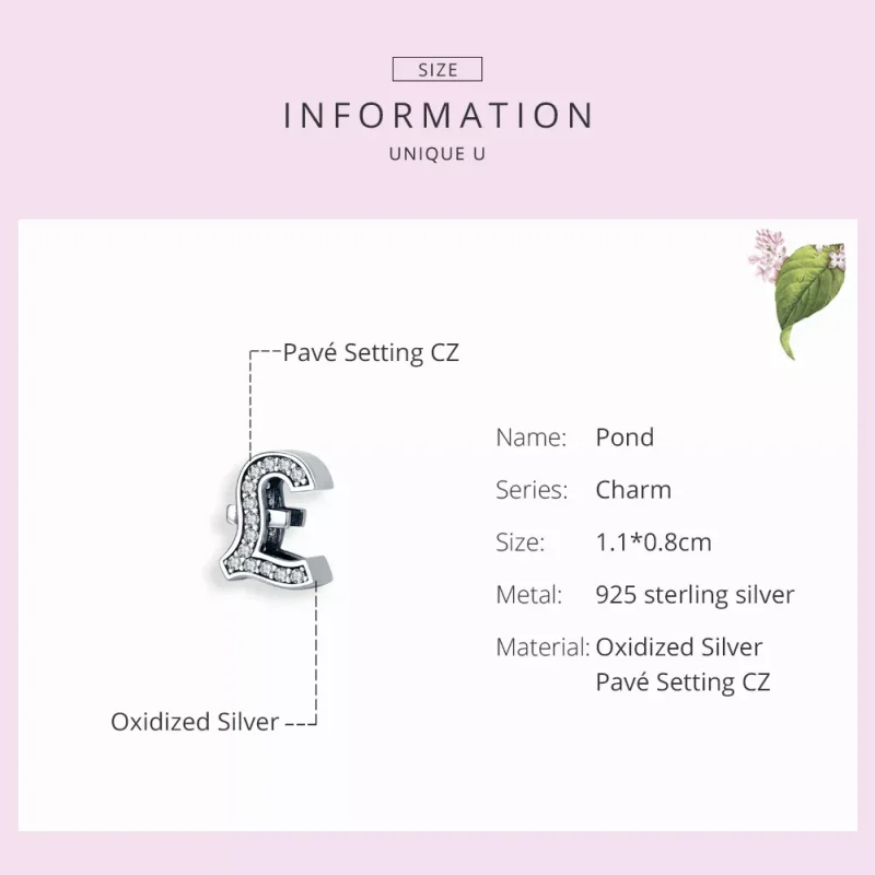 (immagine per) Charm tipo Pandora Sterlina inglese - SCC1269 - Visualizza 3