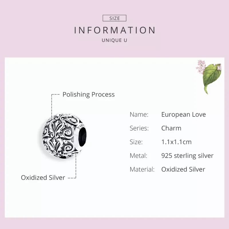 (immagine per) Charm tipo Pandora Stile di corte reale - SCC1179 - Visualizza 3