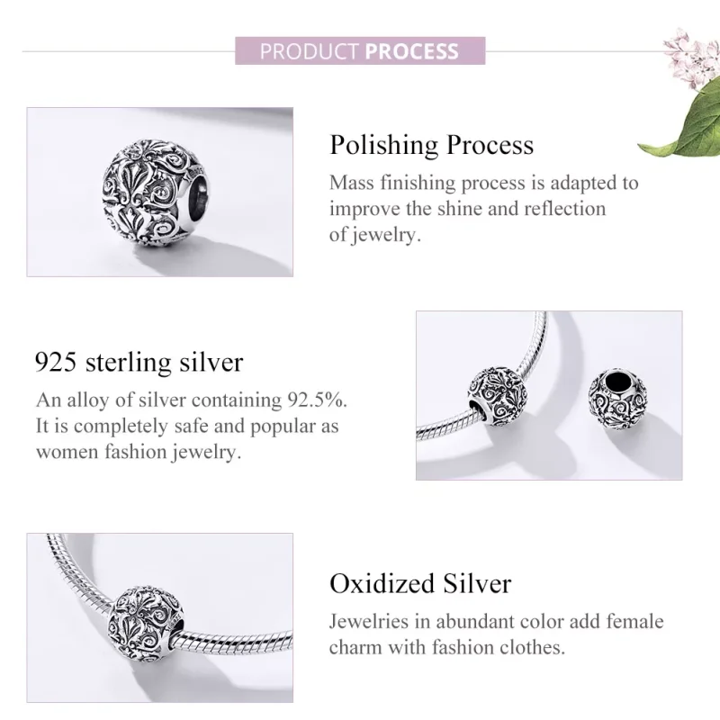 (immagine per) Charm tipo Pandora Stile di corte reale - SCC1179 - Visualizza 4