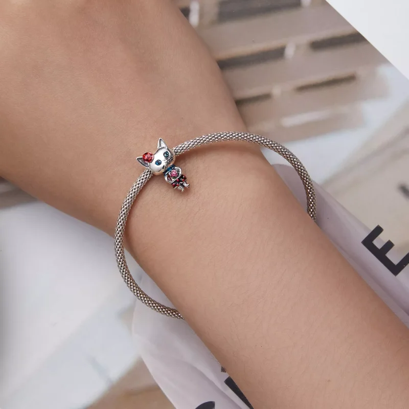 (immagine per) Charm tipo Pandora Strano gatto - SCC2377 - Visualizza 5