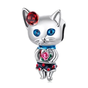 (immagine per) Charm tipo Pandora Strano gatto - SCC2377