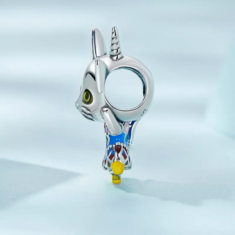 (immagine per) Charm tipo Pandora Strano gatto - SCC2378 - Visualizza 3