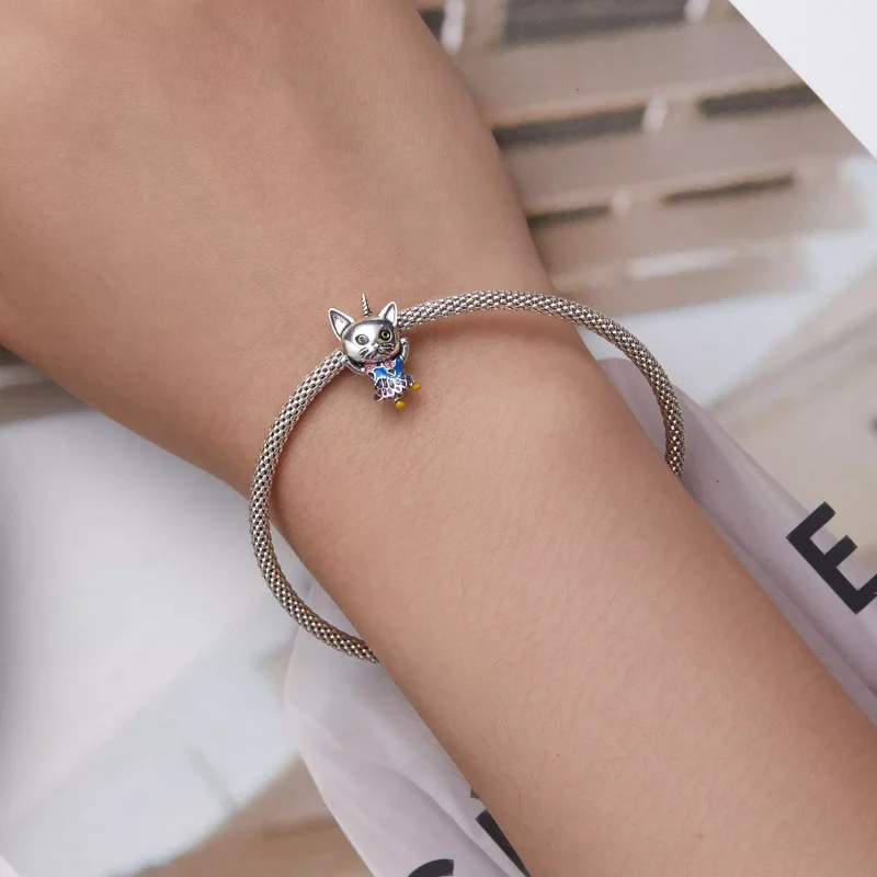 (immagine per) Charm tipo Pandora Strano gatto - SCC2378 - Visualizza 5