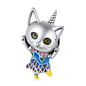 (immagine per) Charm tipo Pandora Strano gatto - SCC2378