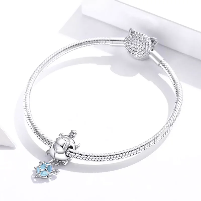 (immagine per) Charm tipo Pandora Tartaruga giocosa - BSC332 - Visualizza 3