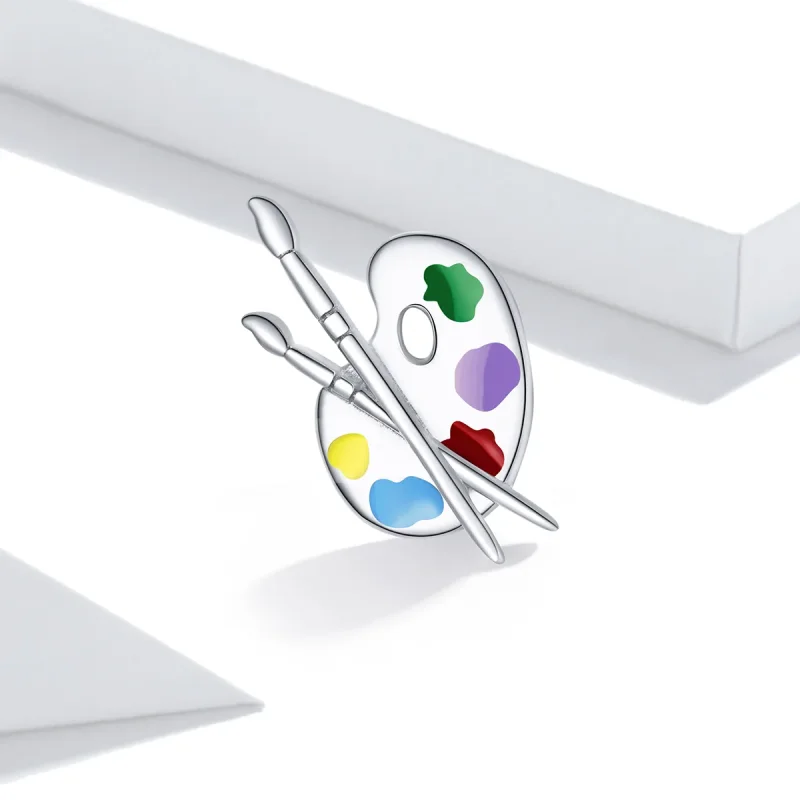(immagine per) Charm tipo Pandora Tavolozza artistica colorata - BSC359 - Visualizza 2