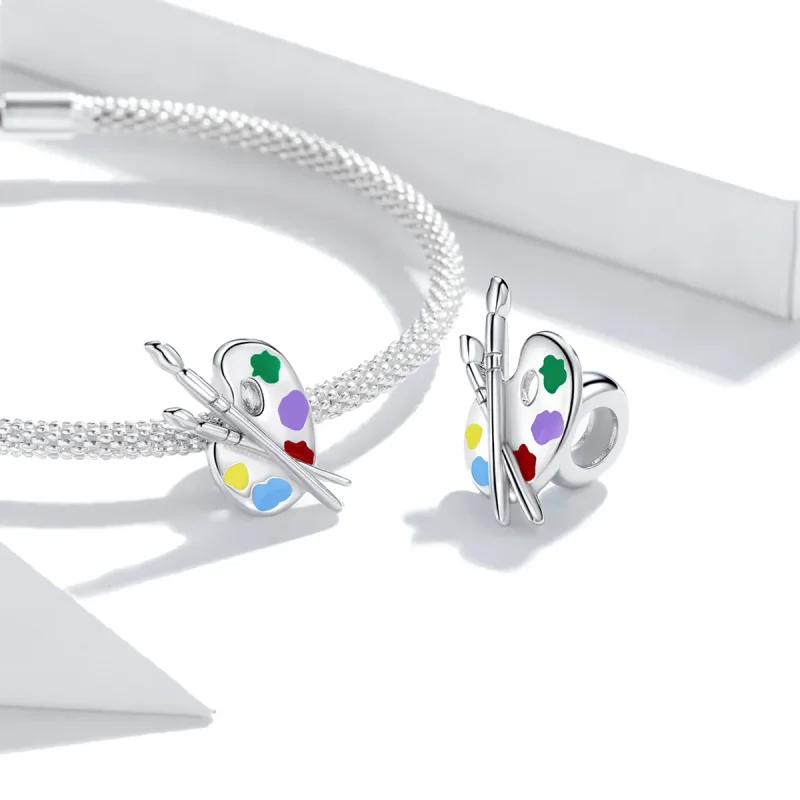 (immagine per) Charm tipo Pandora Tavolozza artistica colorata - BSC359 - Visualizza 4