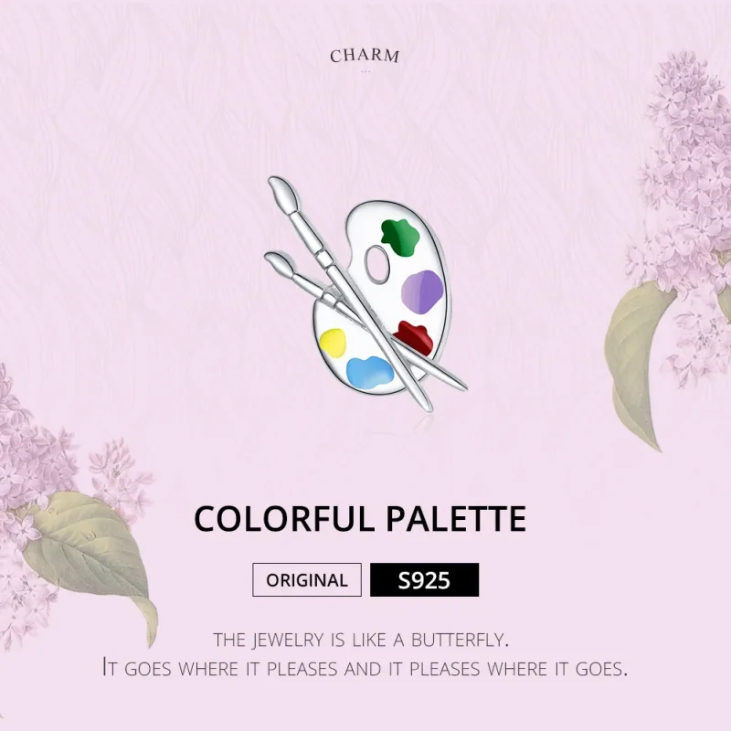 (immagine per) Charm tipo Pandora Tavolozza artistica colorata - BSC359 - Visualizza 6