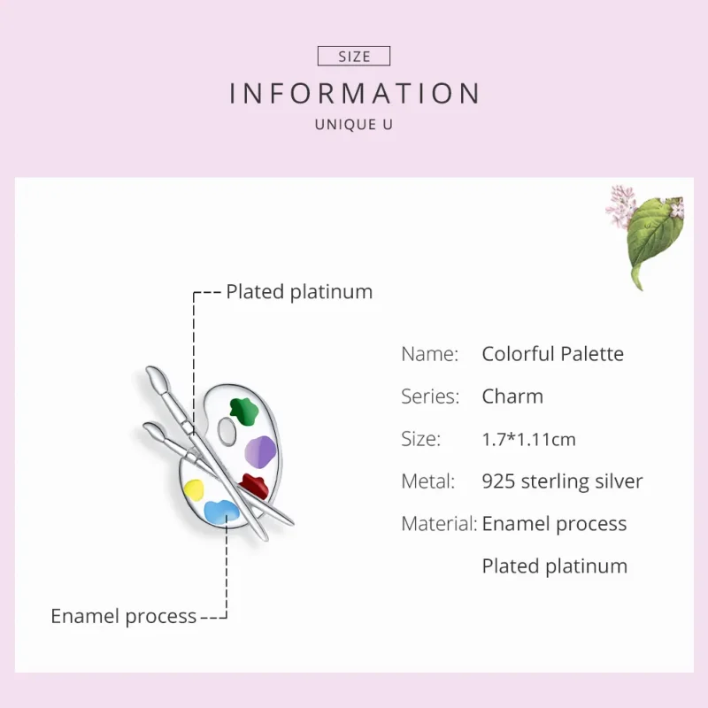(immagine per) Charm tipo Pandora Tavolozza artistica colorata - BSC359 - Visualizza 7