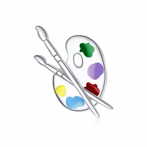 (immagine per) Charm tipo Pandora Tavolozza artistica colorata - BSC359