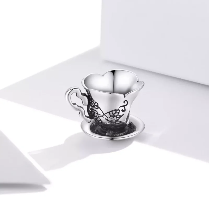 (immagine per) Charm tipo Pandora Tazza da tè d'epoca - SCC1899 - Visualizza 2