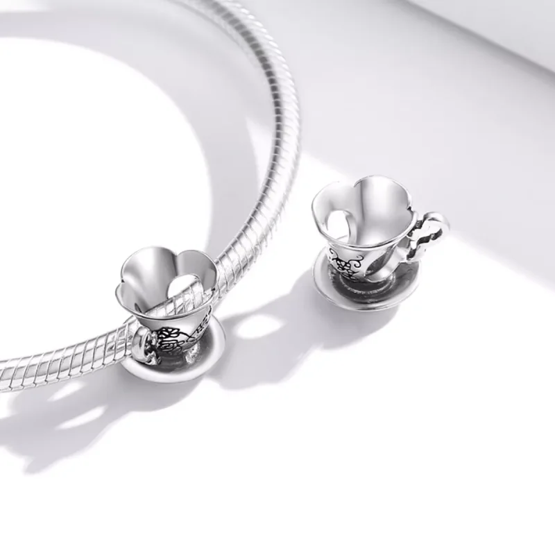 (immagine per) Charm tipo Pandora Tazza da tè d'epoca - SCC1899 - Visualizza 4