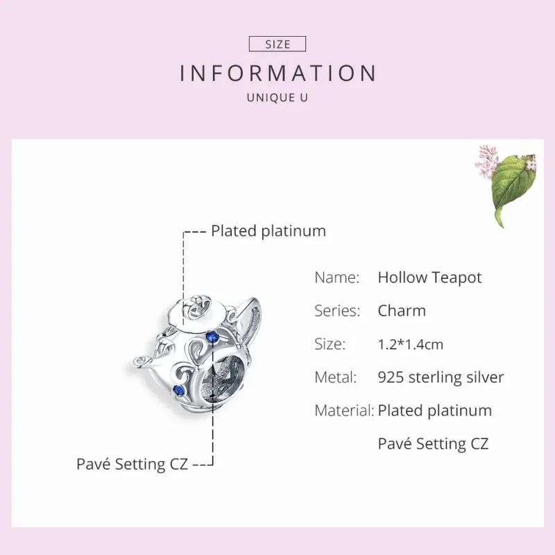 (immagine per) Charm tipo Pandora Teiera vuota - BSC274 - Visualizza 7
