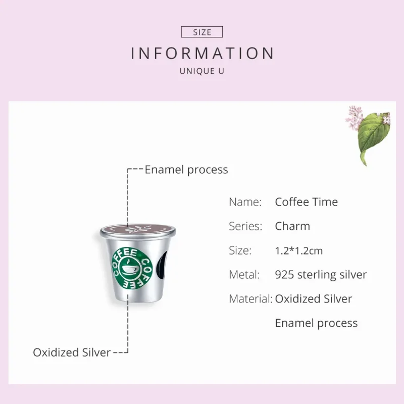 (immagine per) Charm tipo Pandora Tempo del caffè - SCC1545 - Visualizza 7