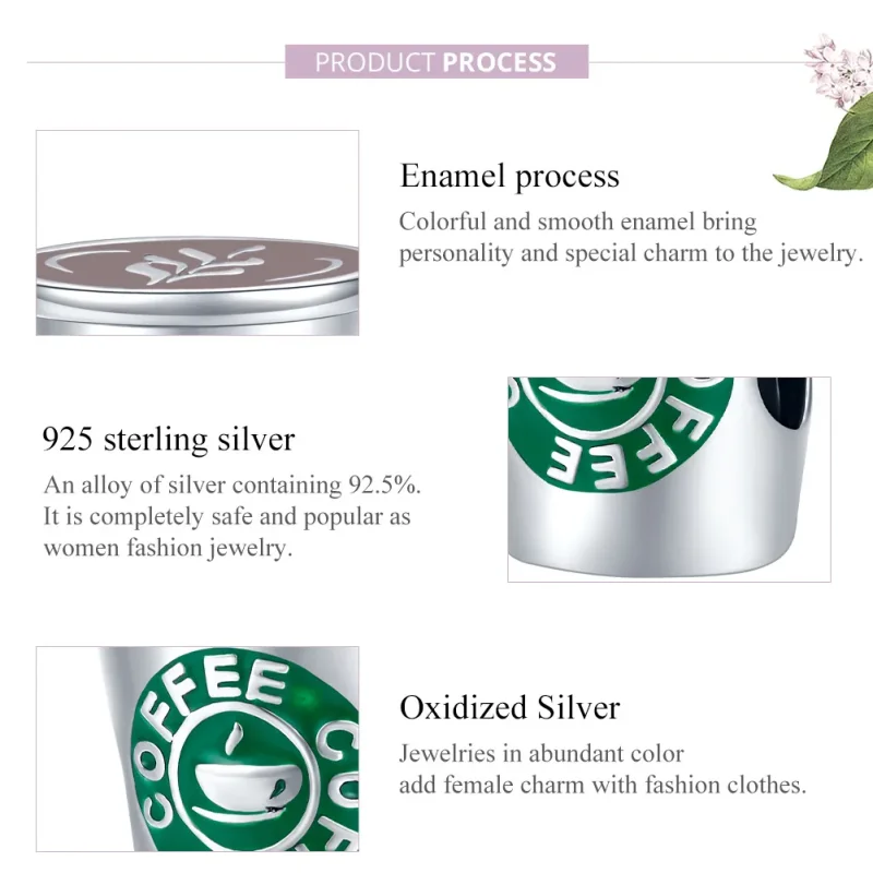 (immagine per) Charm tipo Pandora Tempo del caffè - SCC1545 - Visualizza 8