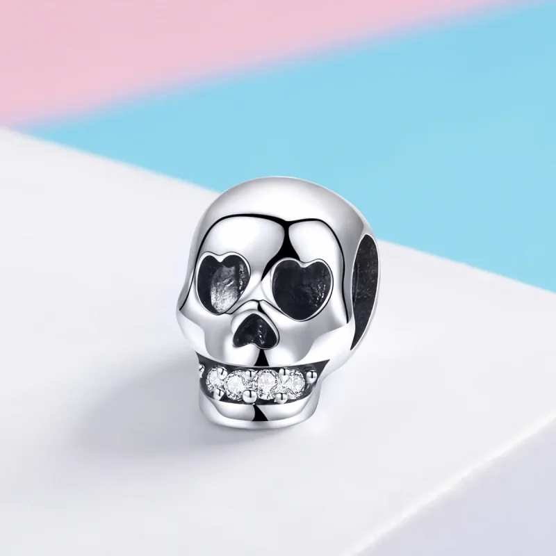 (immagine per) Charm tipo Pandora Teschio bianco - SCC965 - Visualizza 2
