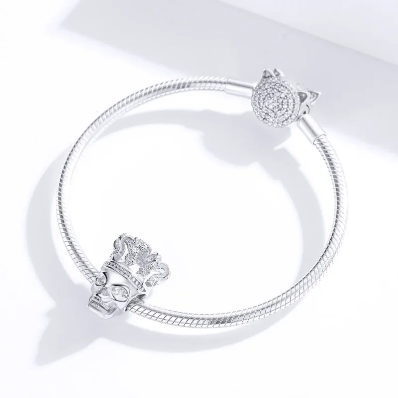(immagine per) Charm tipo Pandora Teschio Con Corona - SCC1361 - Visualizza 2