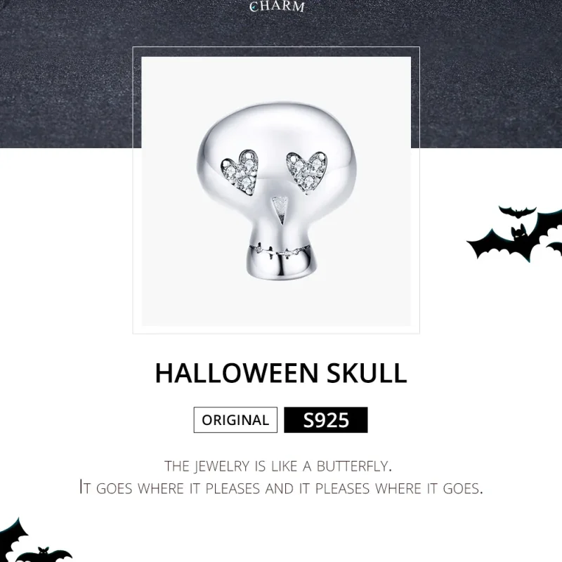 (immagine per) Charm tipo Pandora Teschio di Halloween - SCC1362 - Visualizza 5