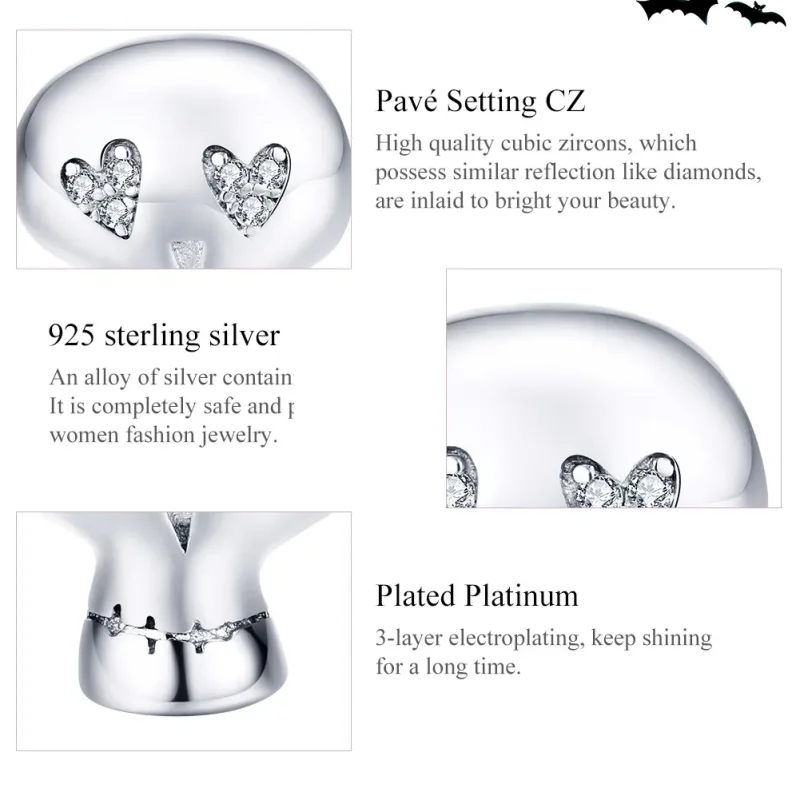 (immagine per) Charm tipo Pandora Teschio di Halloween - SCC1362 - Visualizza 6